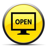 Computer Monitor icon on a round button - CurveSeries N15