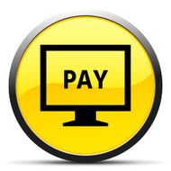 Computer Monitor icon on a round button - CurveSeries N16