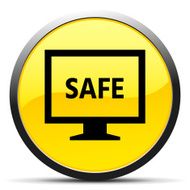 Computer Monitor icon on a round button - CurveSeries N18