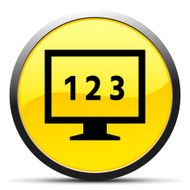 Computer Monitor icon on a round button - CurveSeries N39