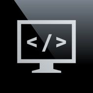 Computer Monitor icon on a black background - CoreSeries N4