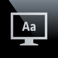 Computer Monitor icon on a black background - CoreSeries N11