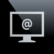 Computer Monitor icon on a black background - CoreSeries N36