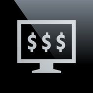 Computer Monitor icon on a black background - CoreSeries N37