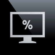 Computer Monitor icon on a black background - CoreSeries N38