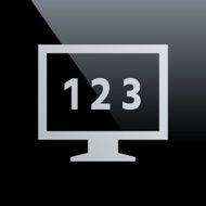 Computer Monitor icon on a black background - CoreSeries N40