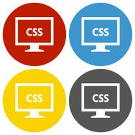 Computer Monitor icon on circle buttons - CircleSeries N29