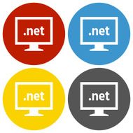 Computer Monitor icon on circle buttons - CircleSeries N34