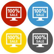 Computer Monitor icon on circle buttons - CircleSeries N62