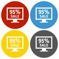 Computer Monitor icon on circle buttons - CircleSeries N63