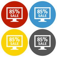 Computer Monitor icon on circle buttons - CircleSeries N65
