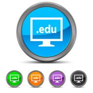 Computer Monitor icon on circle buttons - CircledSeries N31