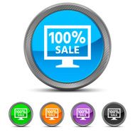 Computer Monitor icon on circle buttons - CircledSeries N61