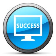 Computer Monitor icon on a round button - BrightSeries N2