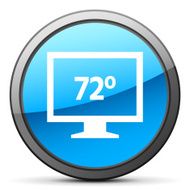 Computer Monitor icon on a round button - BrightSeries N5