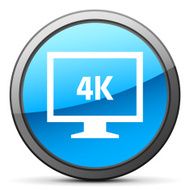 Computer Monitor icon on a round button - BrightSeries N7