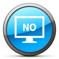 Computer Monitor icon on a round button - BrightSeries N9