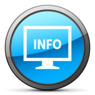 Computer Monitor icon on a round button - BrightSeries N13