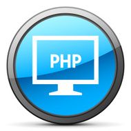 Computer Monitor icon on a round button - BrightSeries N18