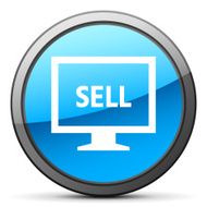 Computer Monitor icon on a round button - BrightSeries N21