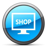 Computer Monitor icon on a round button - BrightSeries N22