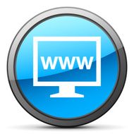 Computer Monitor icon on a round button - BrightSeries N24