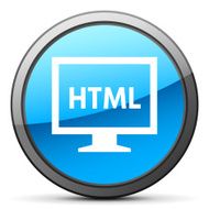 Computer Monitor icon on a round button - BrightSeries N26