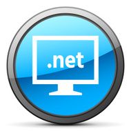 Computer Monitor icon on a round button - BrightSeries N34