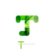Minimal T font or letter icon design