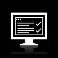 Computer Monitor icon on a black background - WhiteSeries N77