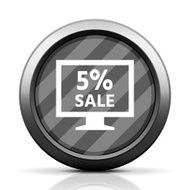 Computer Monitor icon on a round button - EliteSeries N79