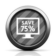 Computer Monitor icon on a round button - EliteSeries N85