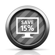 Computer Monitor icon on a round button - EliteSeries N97