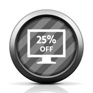 Computer Monitor icon on a round button - EliteSeries N127