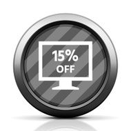 Computer Monitor icon on a round button - EliteSeries N128