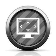 Computer Monitor icon on a round button - EliteSeries N142