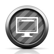Computer Monitor icon on a round button - EliteSeries N161