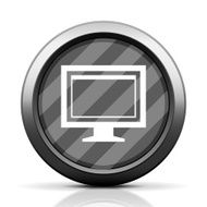 Computer Monitor icon on a round button - EliteSeries N162