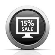 Computer Monitor icon on a round button - ElectSeries N78
