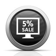 Computer Monitor icon on a round button - ElectSeries N80