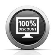 Computer Monitor icon on a round button - ElectSeries N101