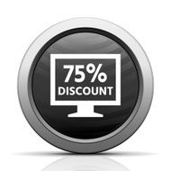 Computer Monitor icon on a round button - ElectSeries N106