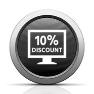 Computer Monitor icon on a round button - ElectSeries N118