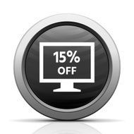 Computer Monitor icon on a round button - ElectSeries N128