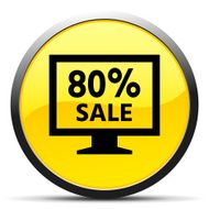Computer Monitor icon on a round button - CurveSeries N65