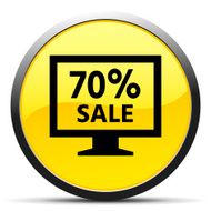 Computer Monitor icon on a round button - CurveSeries N67