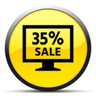 Computer Monitor icon on a round button - CurveSeries N74