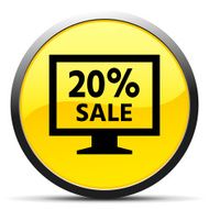 Computer Monitor icon on a round button - CurveSeries N77