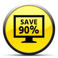 Computer Monitor icon on a round button - CurveSeries N83