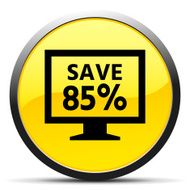 Computer Monitor icon on a round button - CurveSeries N84